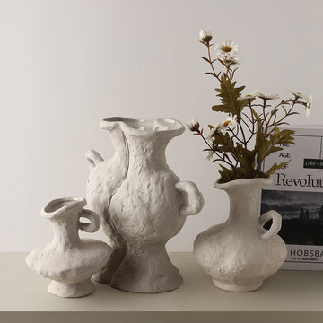 Ceramic White Vases Hydroponics