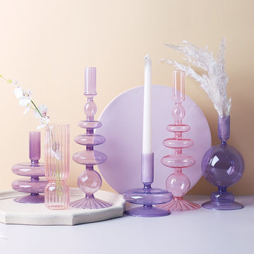 Creative simple glass candlestick
