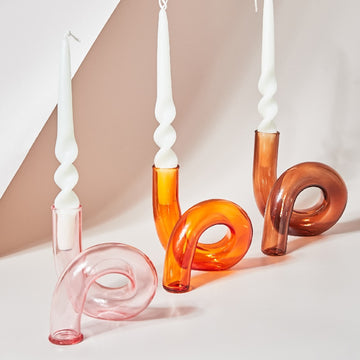 Glass Vases Clear Flower Vase Candle Holder