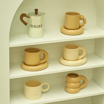 Ceramic Mug with Saucer