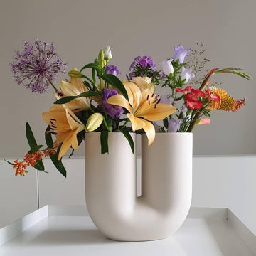 U Shape Ceramic Vase