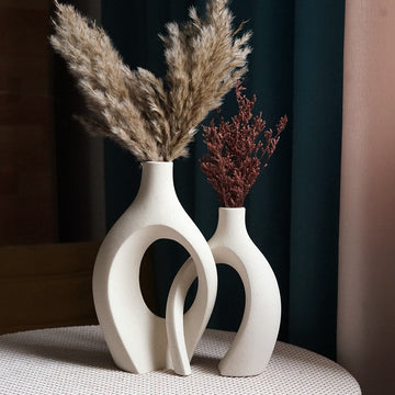 2Pcs/Set Ceramic Embrace Vase