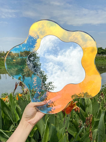 Acrylic Large Flower Colorful Mirror
